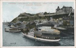 Chateau Frontenac and Citadel, From the River Postcard