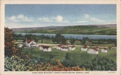 View from Winters' Cabins Overlooking Seneca Lake Postcard