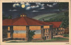 Night-Time View of the Anderson Auditorium Postcard