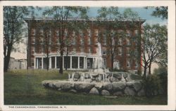 The Canandaigua Hotel with Fountain Postcard