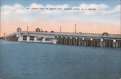 Bay Front View of Ocean City, Somers Point Bridge Postcard