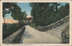 Approach to Grove Park Inn, Asheville, NC Postcard