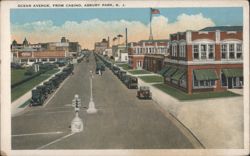 Ocean Avenue from Casino, Asbury Park, NJ Postcard