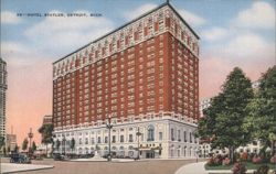 Hotel Statler, Grand Circus Park Postcard