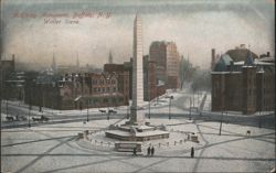 McKinley Monument, Winter Scene Postcard
