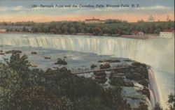 Terrapin Point and Canadian Falls, Niagara Falls Postcard
