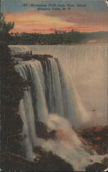 Horseshoe Falls from Goat Island, Niagara Falls Postcard