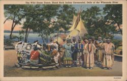 Wild Goose Dance, Stand Rock Indian Ceremonial, Dells Postcard