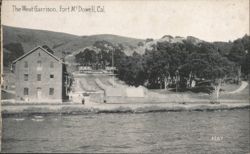 The West Garrison, Fort McDowell, Cal. Postcard