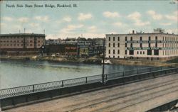 North Side State Street Bridge, Rockford, IL Postcard