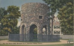Old Stone Mill, Ancient Viking Tower Postcard