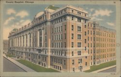 County Hospital, Chicago Postcard