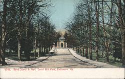Band Stand & Mall, Druid Hill Park, Baltimore Postcard