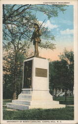 Confederate Monument, University of North Carolina Postcard