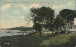 Lake George from the Trout House, Hague, NY Postcard