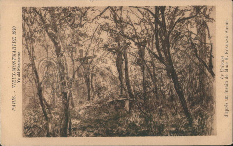 Le Calvaire, Vieux-Montmartre, Paris 1920 France Mme H. Kosmann-Sichel