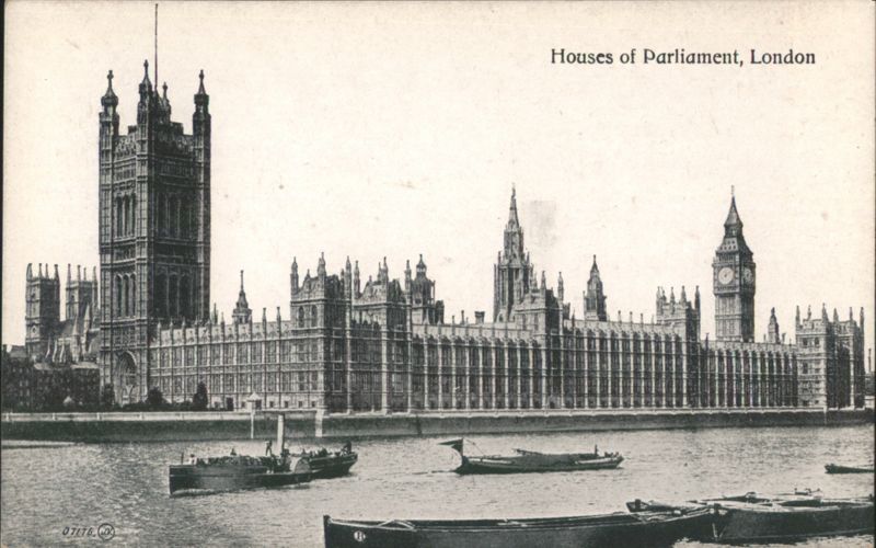 Houses of Parliament from River Thames London United Kingdom
