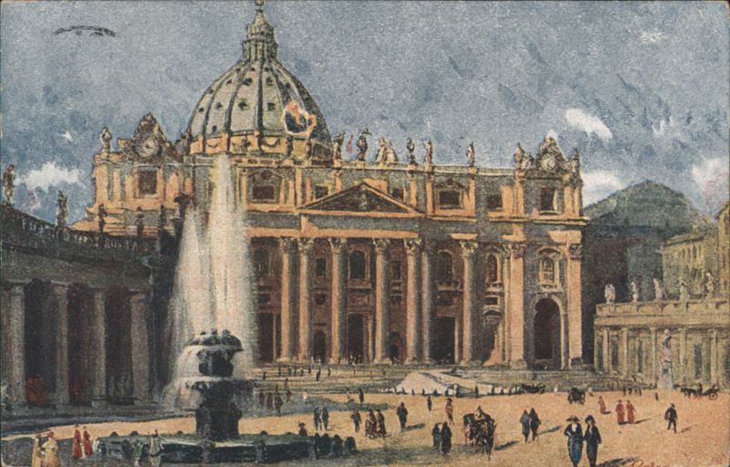 St. Peter's Basilica, Fountain, Rome, Italy BALBO