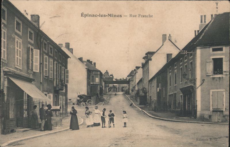 Épinac-les-Mines - Rue Franche Street Scene France