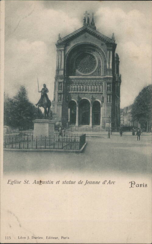 Eglise St. Augustin et statue de Jeanne d'Arc Paris France