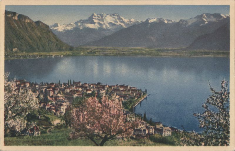 Montreux, Lake Geneva & Dents du Midi Mountains Switzerland