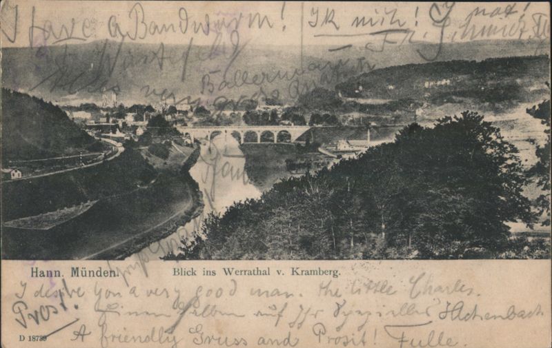 Hann. Münden, Werra Valley from Kramberg Germany