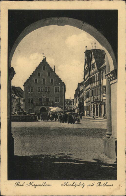 Bad Mergentheim Marktplatz mit Rathaus Germany