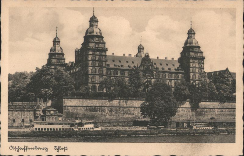 Offenburger Schloß with Boats on River Germany