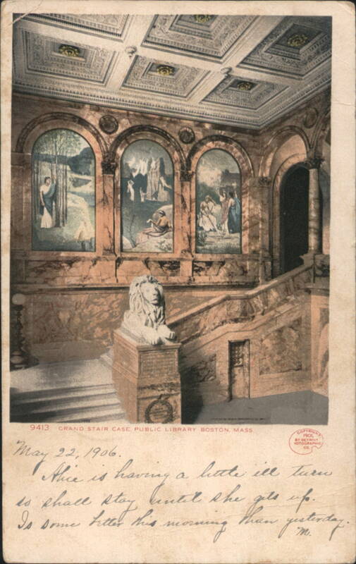 Grand Stair Case, Public Library Boston Massachusetts