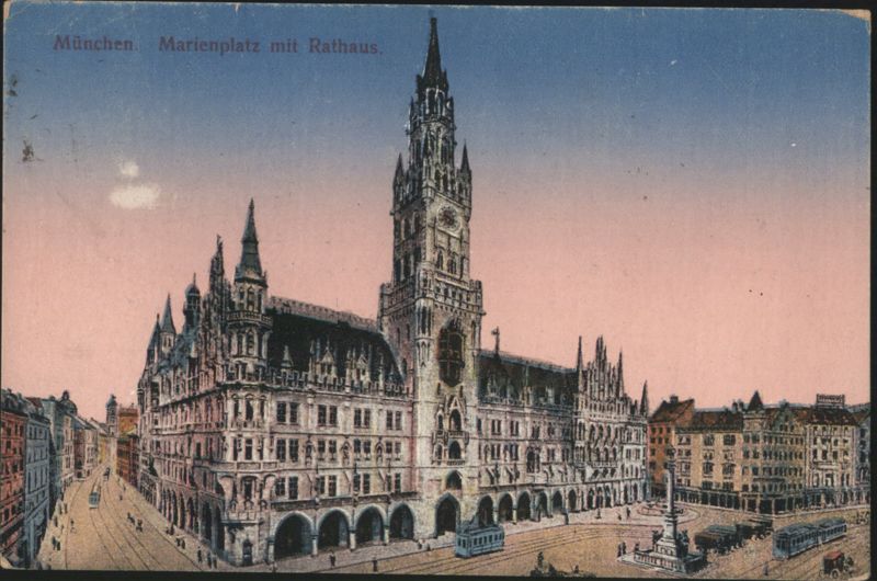 München Marienplatz with Rathaus Munich Germany