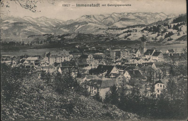 Immenstadt with Mountain Panorama Germany