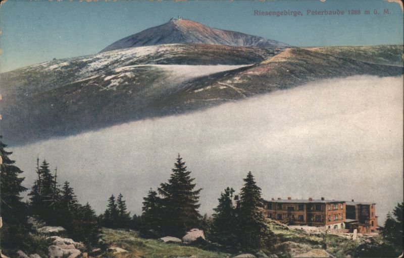 Peterbaude Mountain Hut, Riesengebirge, 1288m Elevation Czechoslovakia