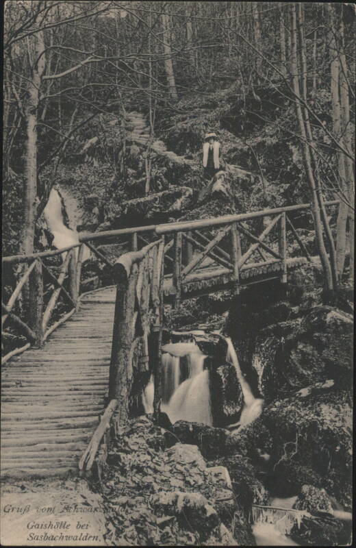 Gaishöhle Wooden Bridge & Waterfall, Sasbachwalden Germany