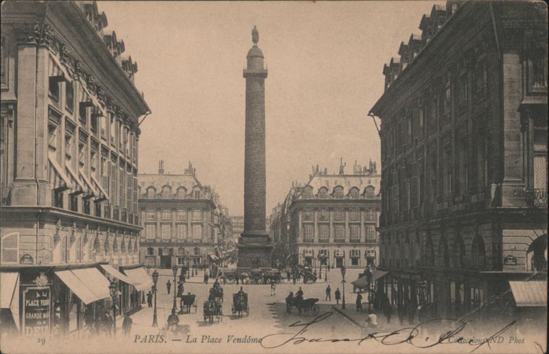 Place Vendôme with Vendôme Column, Paris France