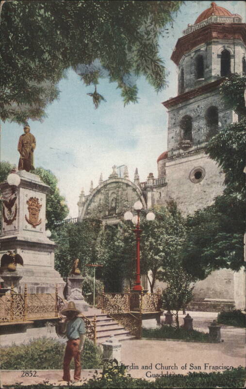 Jardin and Church of San Francisco Guadalajara Mexico