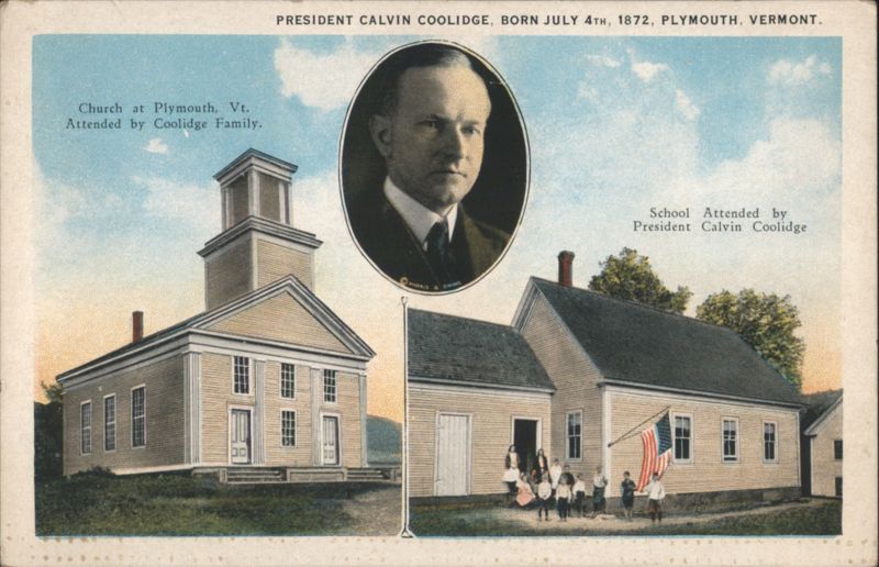 President Calvin Coolidge's Birthplace & Childhood Locations Plymouth Vermont