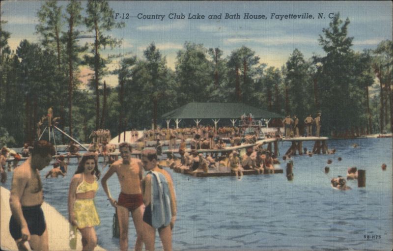 Country Club Lake and Bath House Fayetteville North Carolina