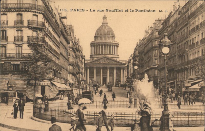 Rue Soufflot & Panthéon, Paris Street Scene France