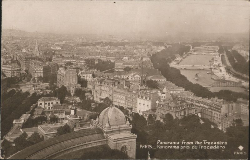 Panorama from the Trocadéro, Paris France