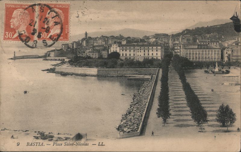 Bastia Place Saint-Nicolas Harbor View France