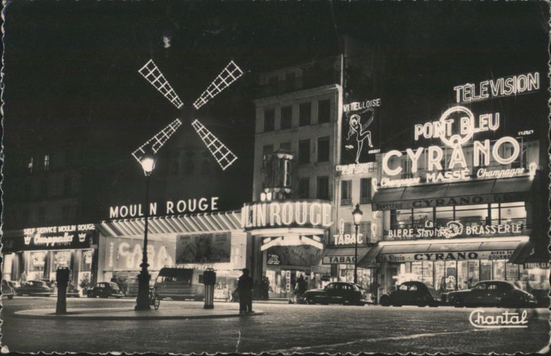 Moulin Rouge at Night, Paris France Chantal