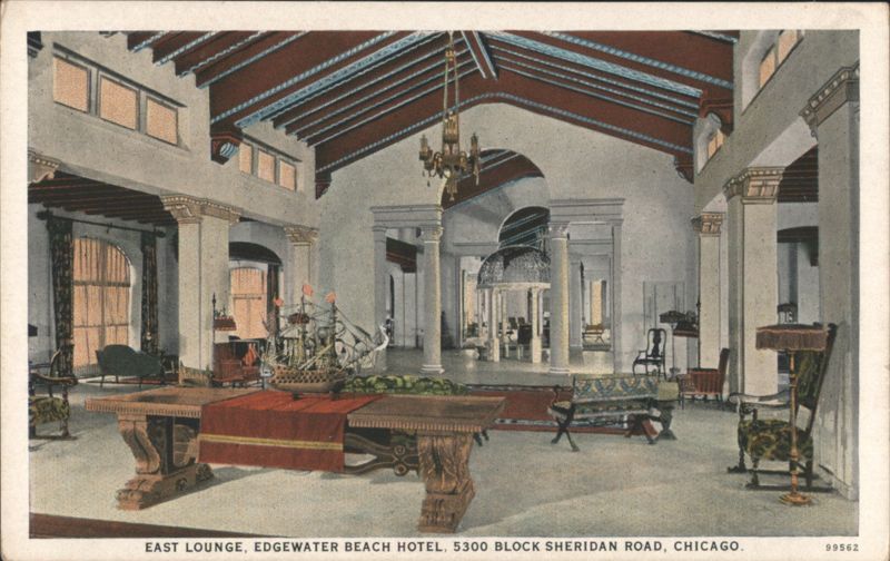 East Lounge, Edgewater Beach Hotel Chicago Illinois