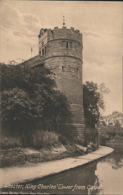 King Charles' Tower from Canal Chester United Kingdom