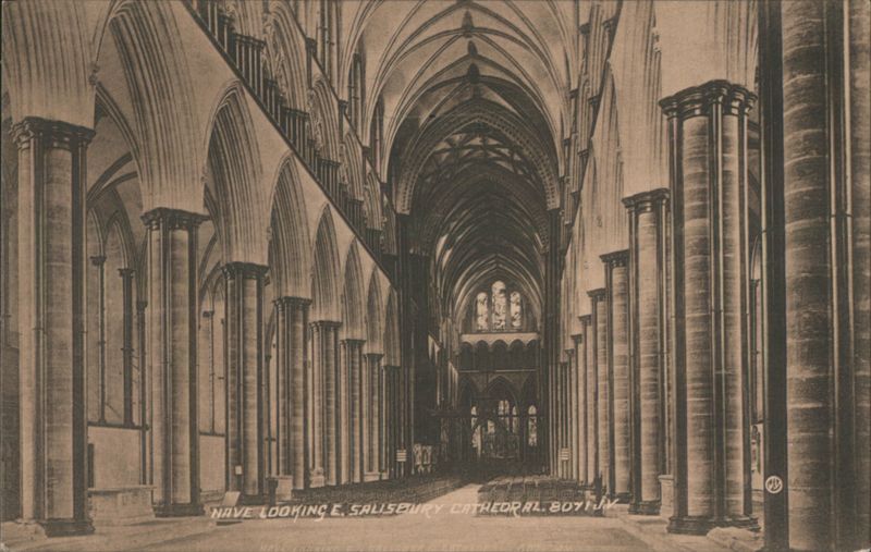 Nave Looking East, Salisbury Cathedral Great Britain