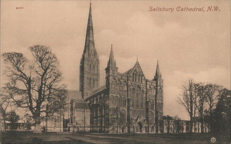 Salisbury Cathedral, N.W. United Kingdom Wiltshire