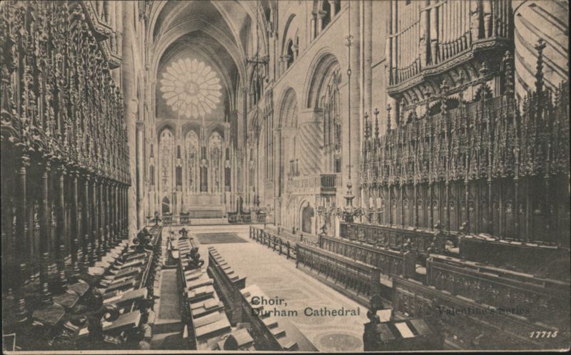 Choir, Durham Cathedral Interior with Rose Window United Kingdom