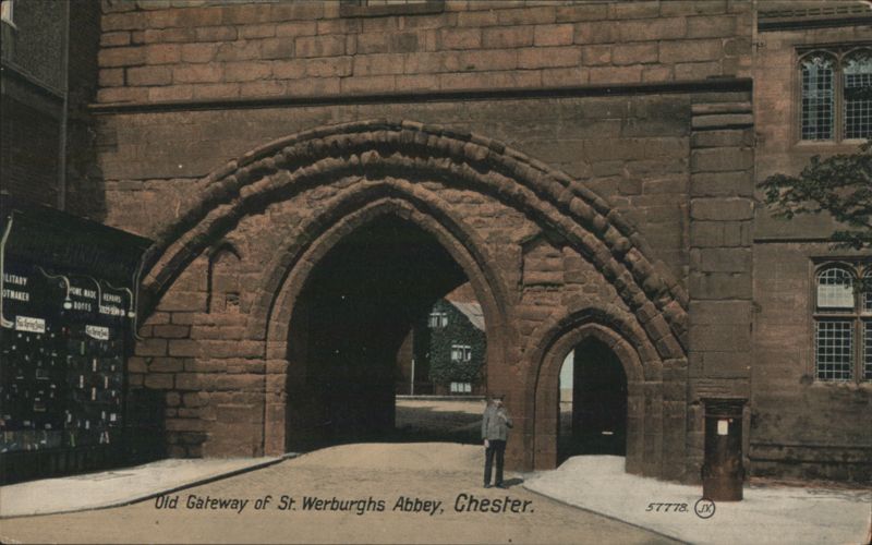 Old Gateway of St. Werburghs Abbey, Chester Great Britain