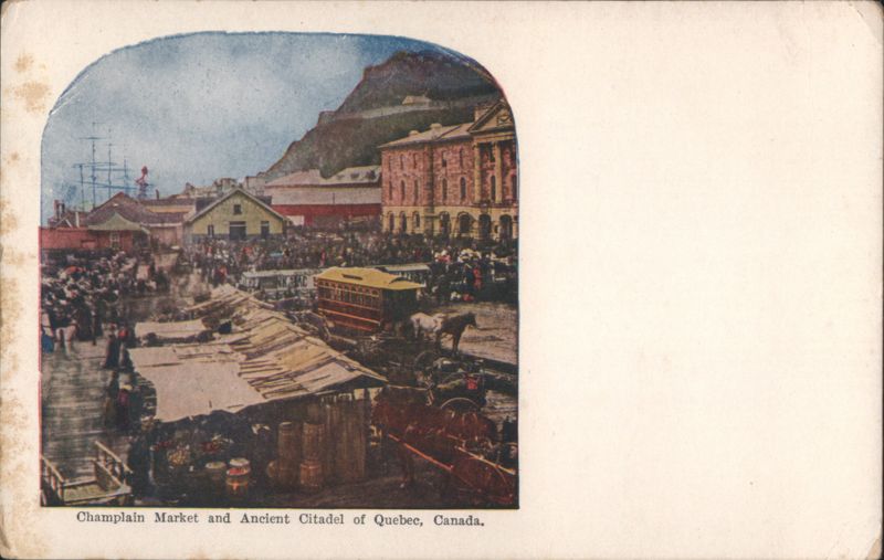 Champlain Market and Ancient Citadel of Quebec Canada