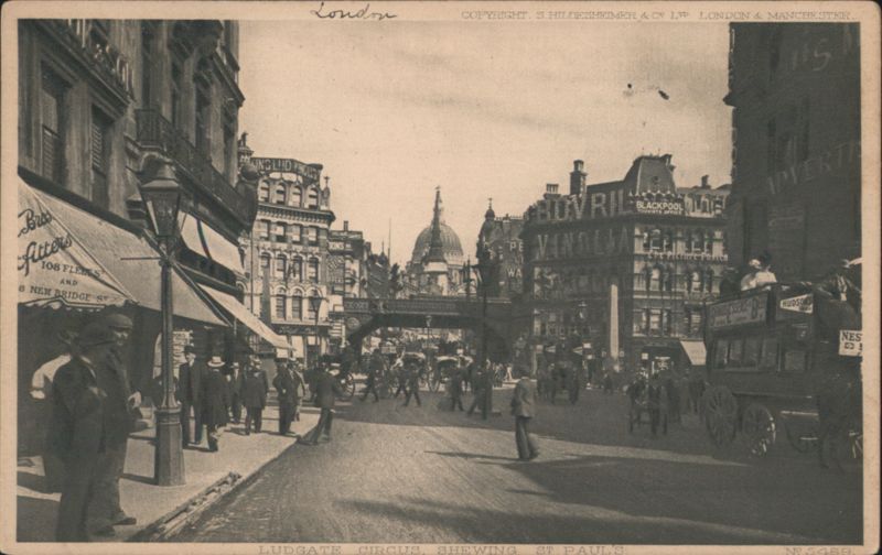 Ludgate Circus, Shewing St Paul's London United Kingdom