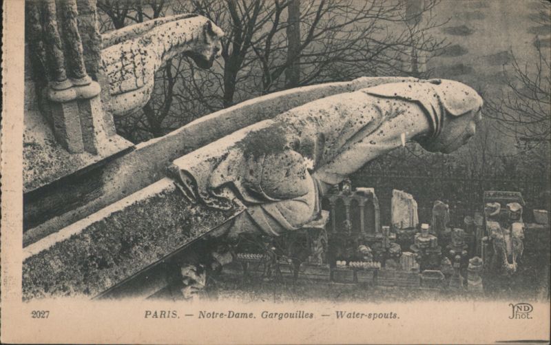 Notre-Dame Gargoyles Water-spouts, Paris France